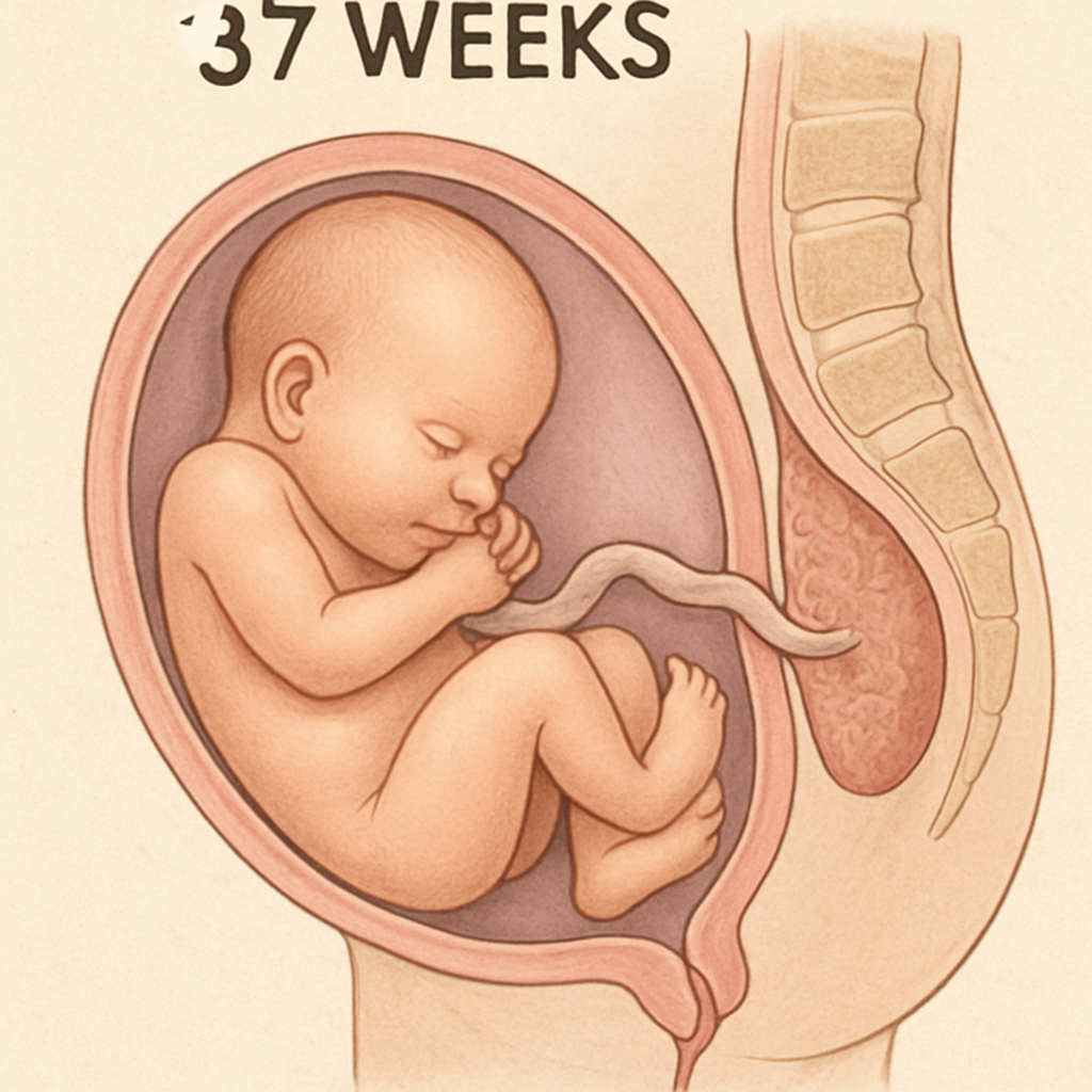 A doctor gently examining an expecting mother during a prenatal check-up.